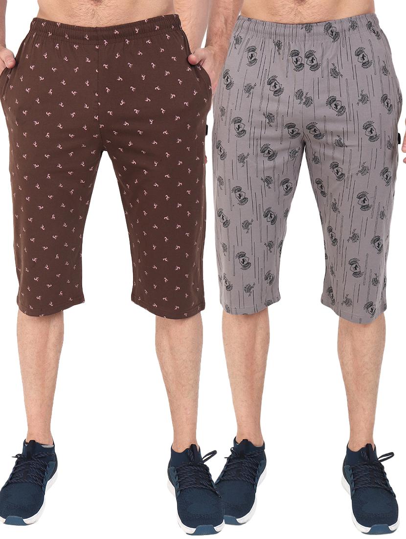 set of 2 multi colored printed three - fourths - 17551474 -  Zoom Image - 0
