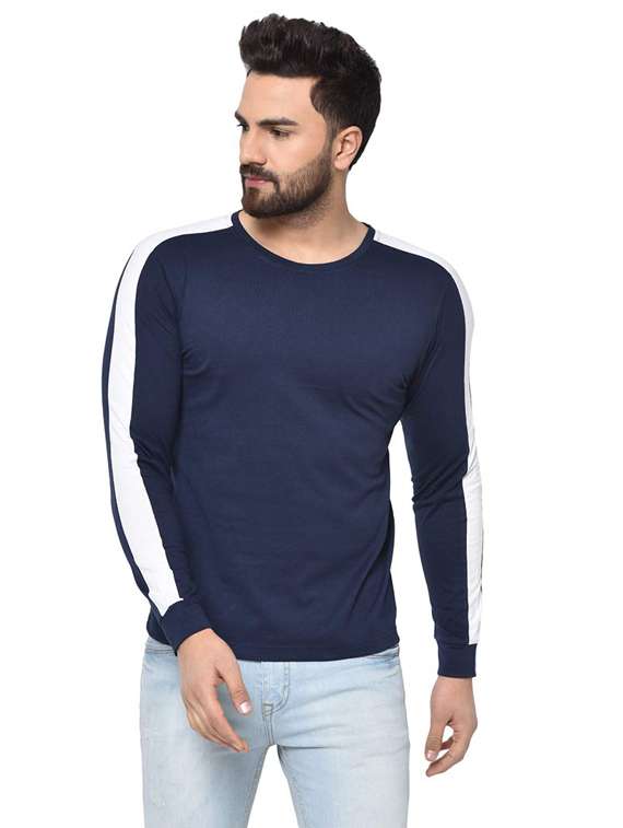 navy blue cut & sew t-shirt