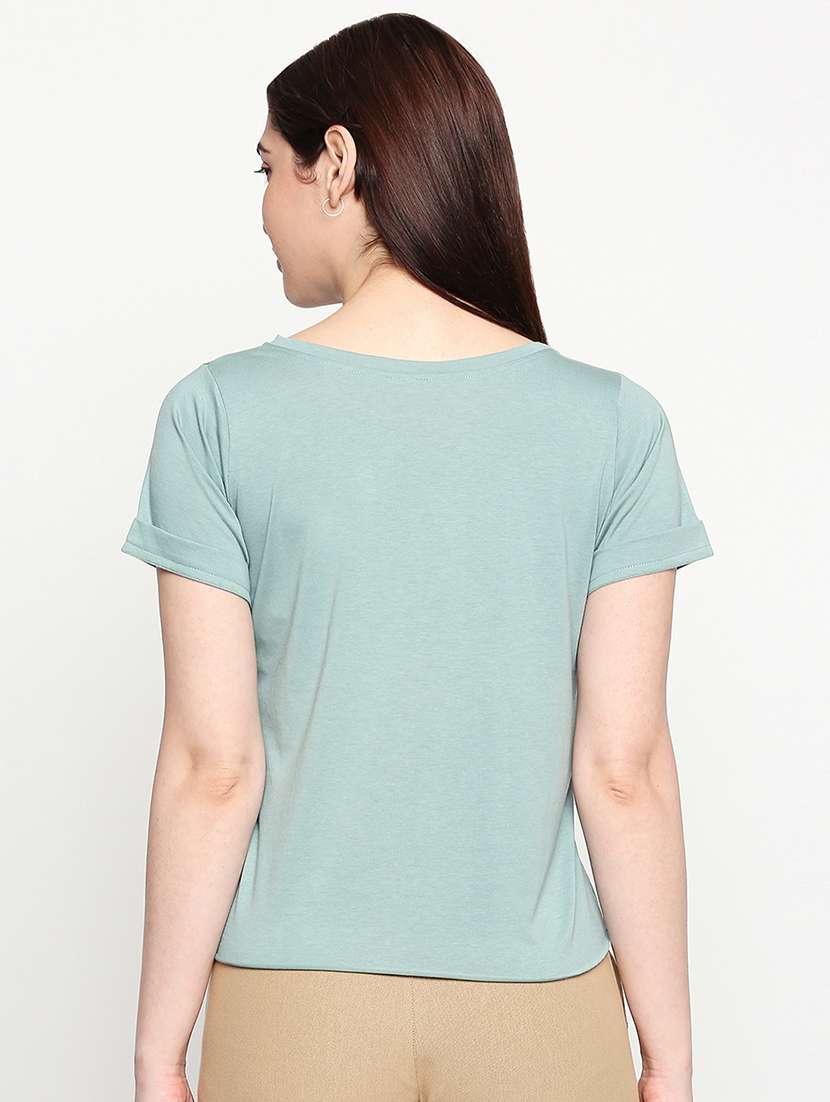 boat neck solid tee - 17553715 -  Standard Image - 2