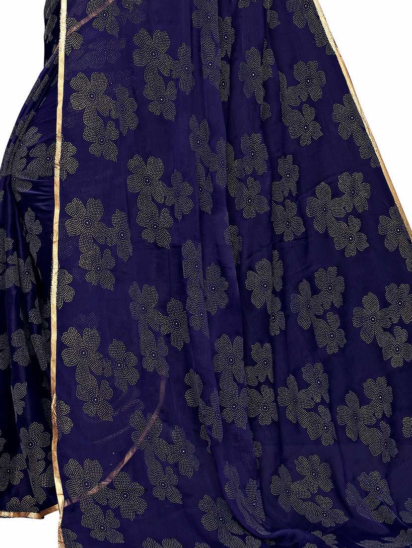 lace border embellished saree with blouse - 17553835 - Standard Image - 2