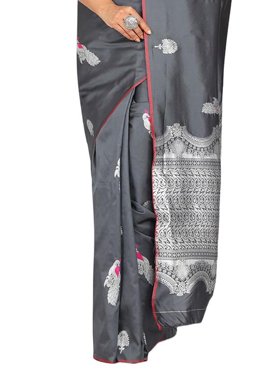 conversational banarasi saree with blouse - 17553897 - Standard Image - 2