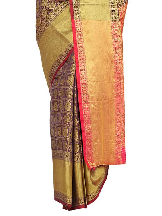 conversational banarasi saree with blouse - 17553924 - Standard Image - 2
