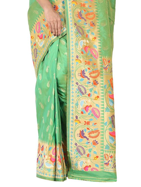 jacquard banarasi saree with blouse - 17553961 - Standard Image - 2