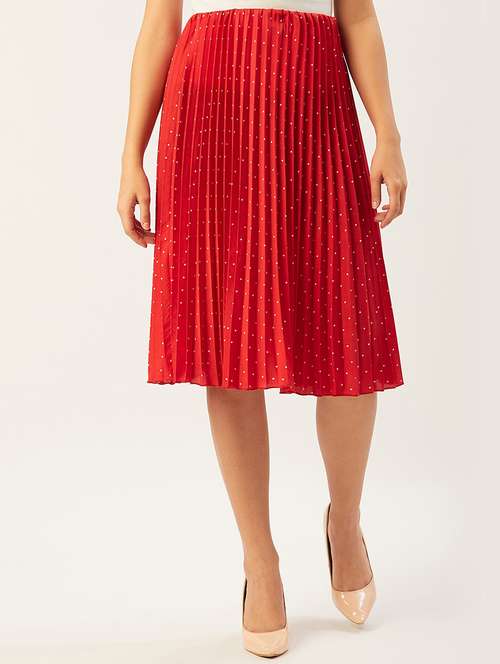 accordion pleated flared skirt - 17554786 - Standard Image - 0