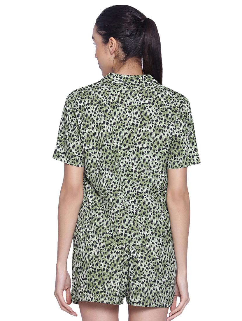 printed nightwear shorts set - 17554832 - Standard Image - 2