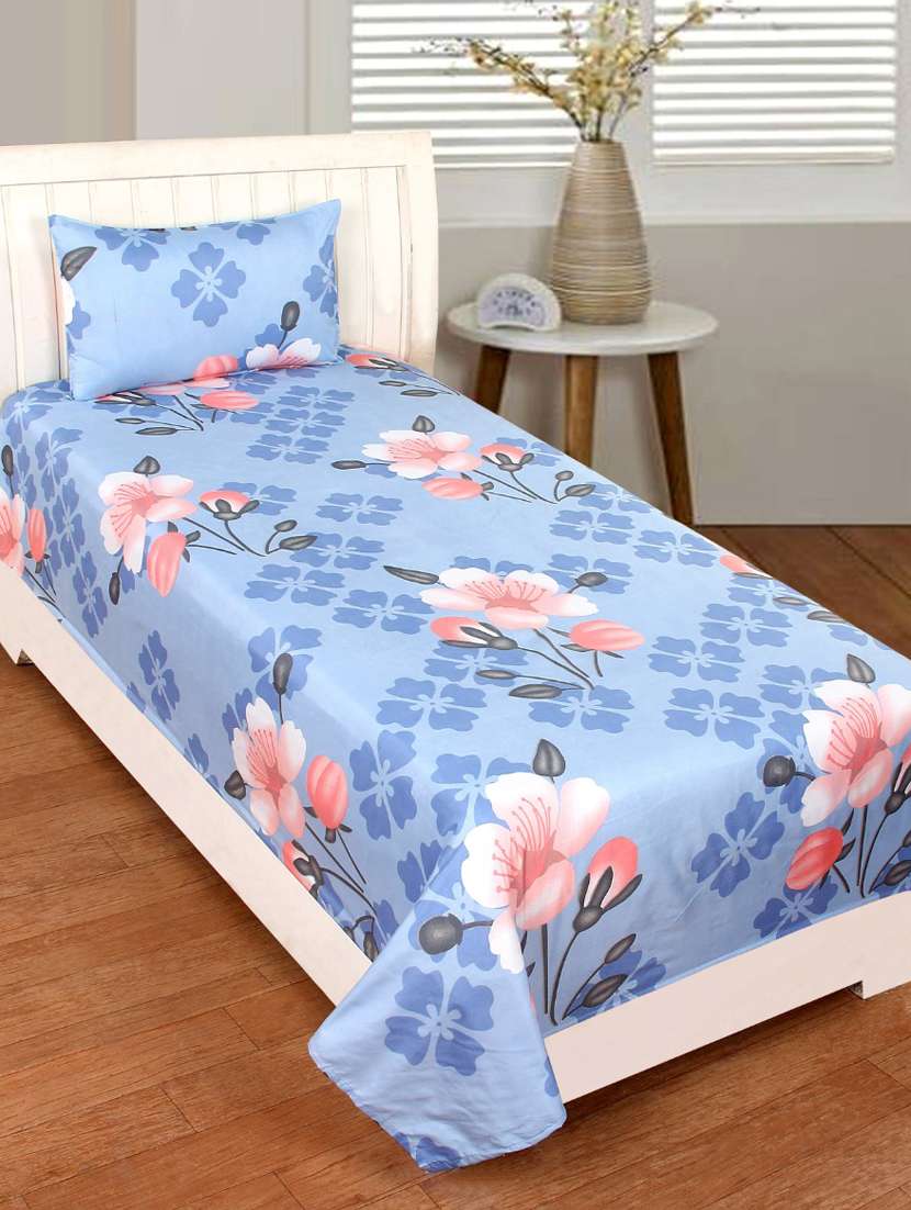 1 supersoft single bedsheet with 1 pillow cover