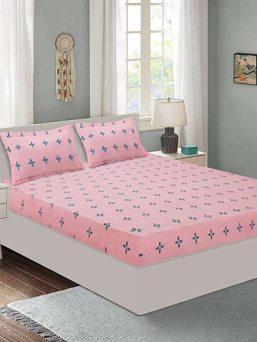 1 supersoft king size double bedsheet with 2 pillow covers