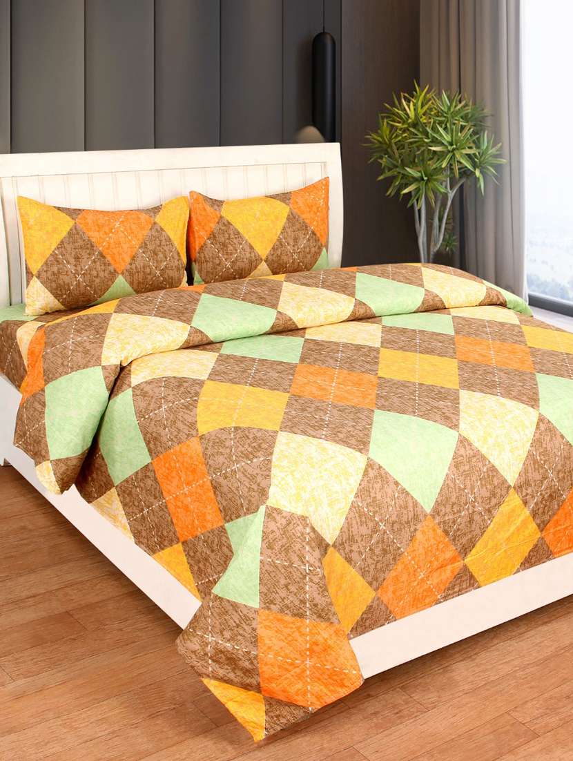 1 supersoft king size double bedsheet with 2 pillow covers