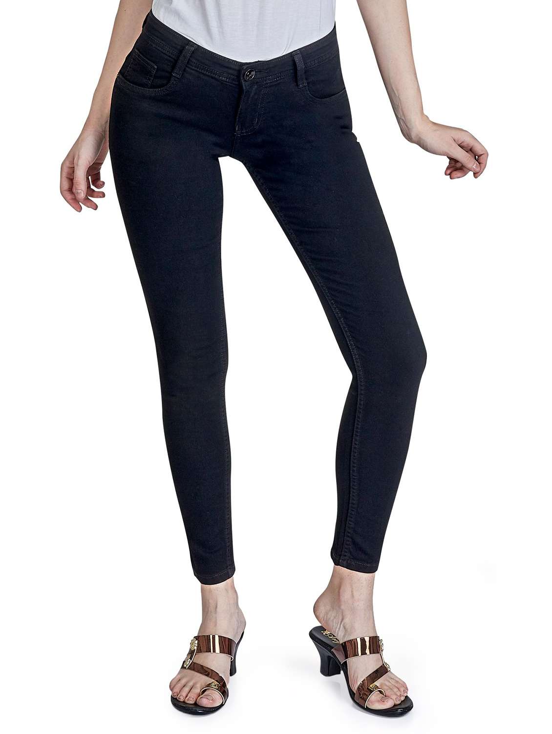 high rise skinny fit jeans 