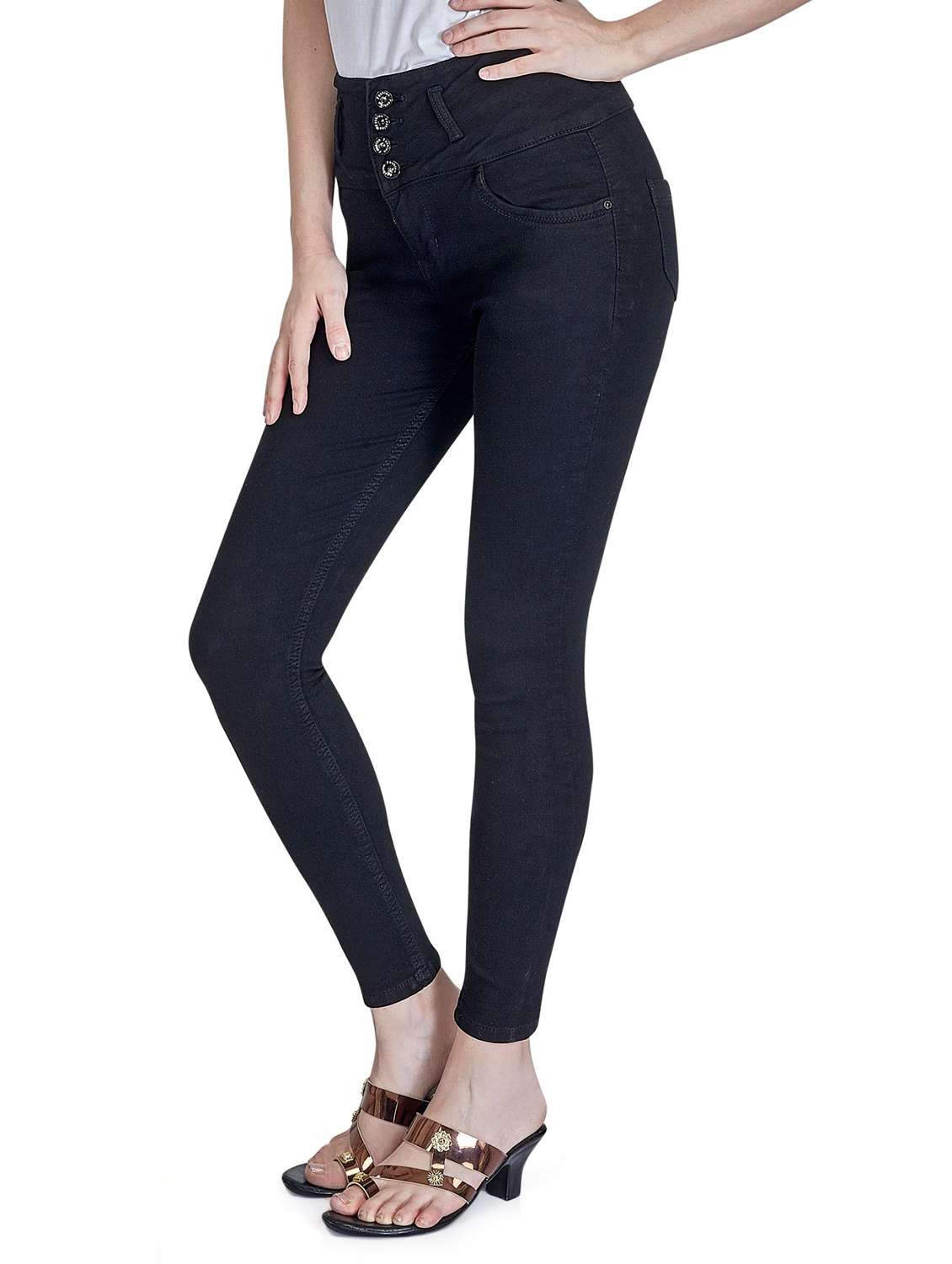 high rise skinny fit jeans 