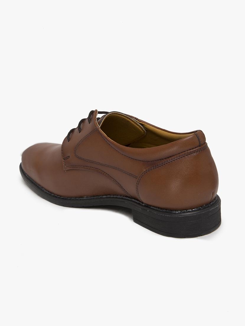 tan synthetic lace up shoes - 17558215 - Standard Image - 2