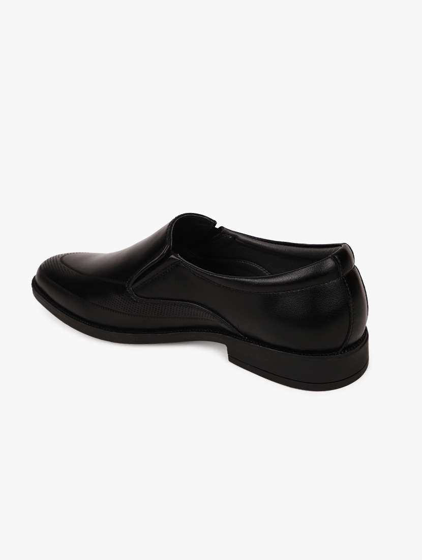black synthetic slip on shoes - 17558220 -  Standard Image - 2