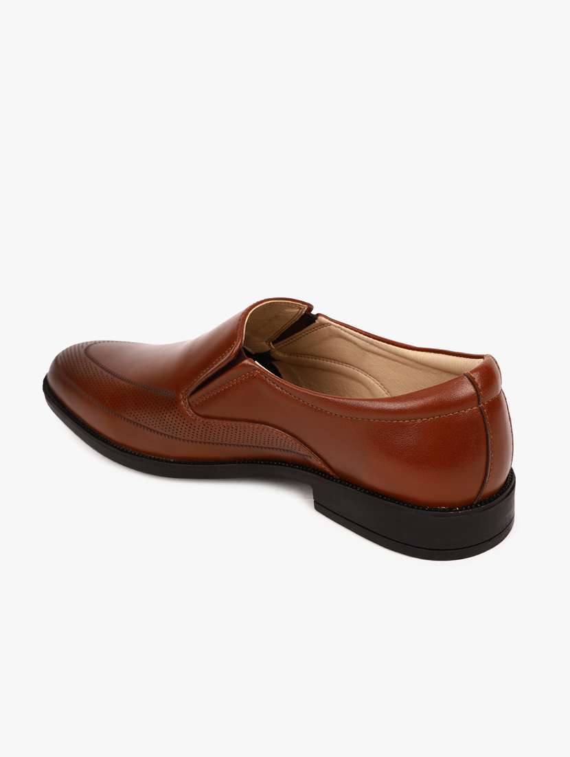 tan synthetic slip on shoes - 17558221 -  Standard Image - 2