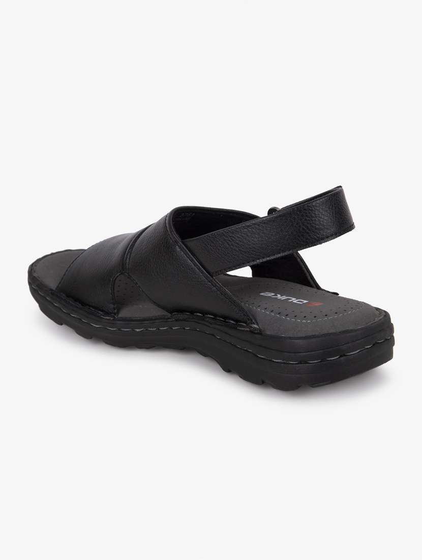 black synthetic & mesh slip on sandals - 17558227 -  Standard Image - 2