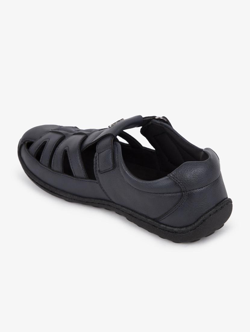 navy synthetic & mesh slip on sandals - 17558230 - Standard Image - 2
