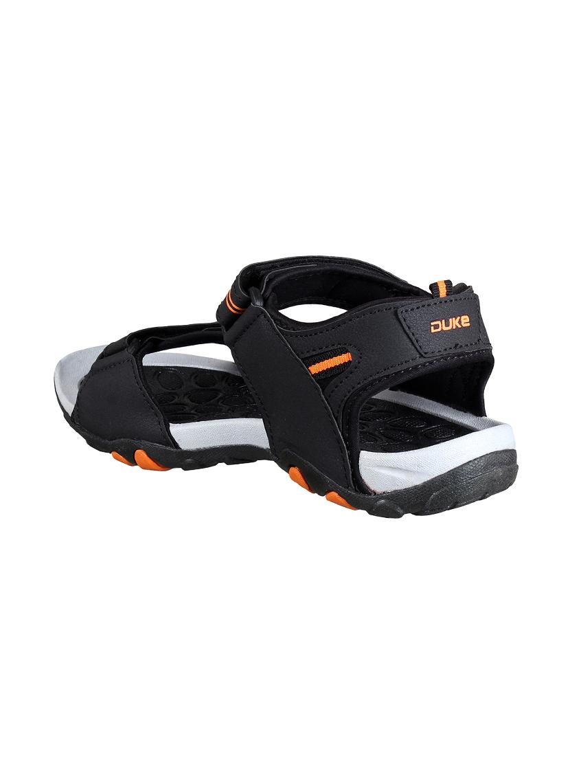 black synthetic & mesh back strap sandals - 17558241 - Standard Image - 2