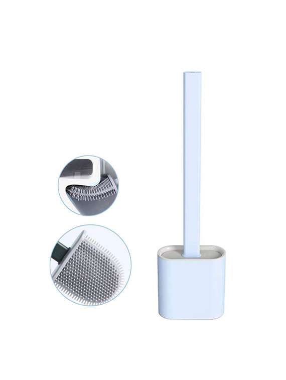 home tpr toilet brush with holder creative deep cleaning brush flexible bristles
