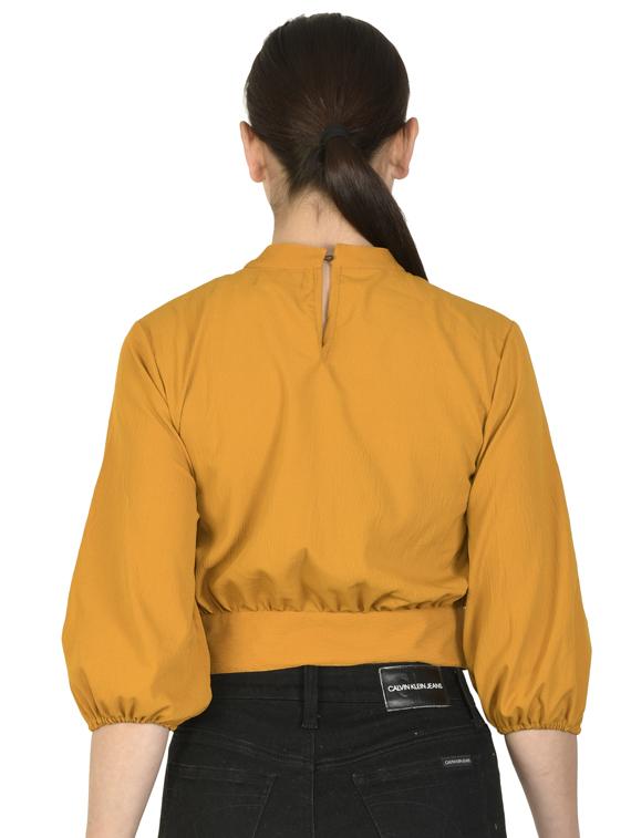 round neck solid crop top - 17559279 - Standard Image - 2