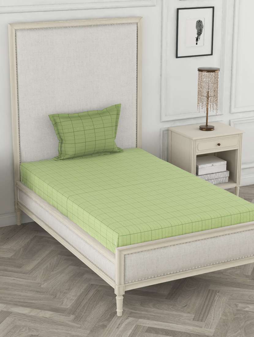 bianca 144tc 100% cotton single bedsheet with 1 pillow cover -soft-finish fabric -2pc set- (espeda)