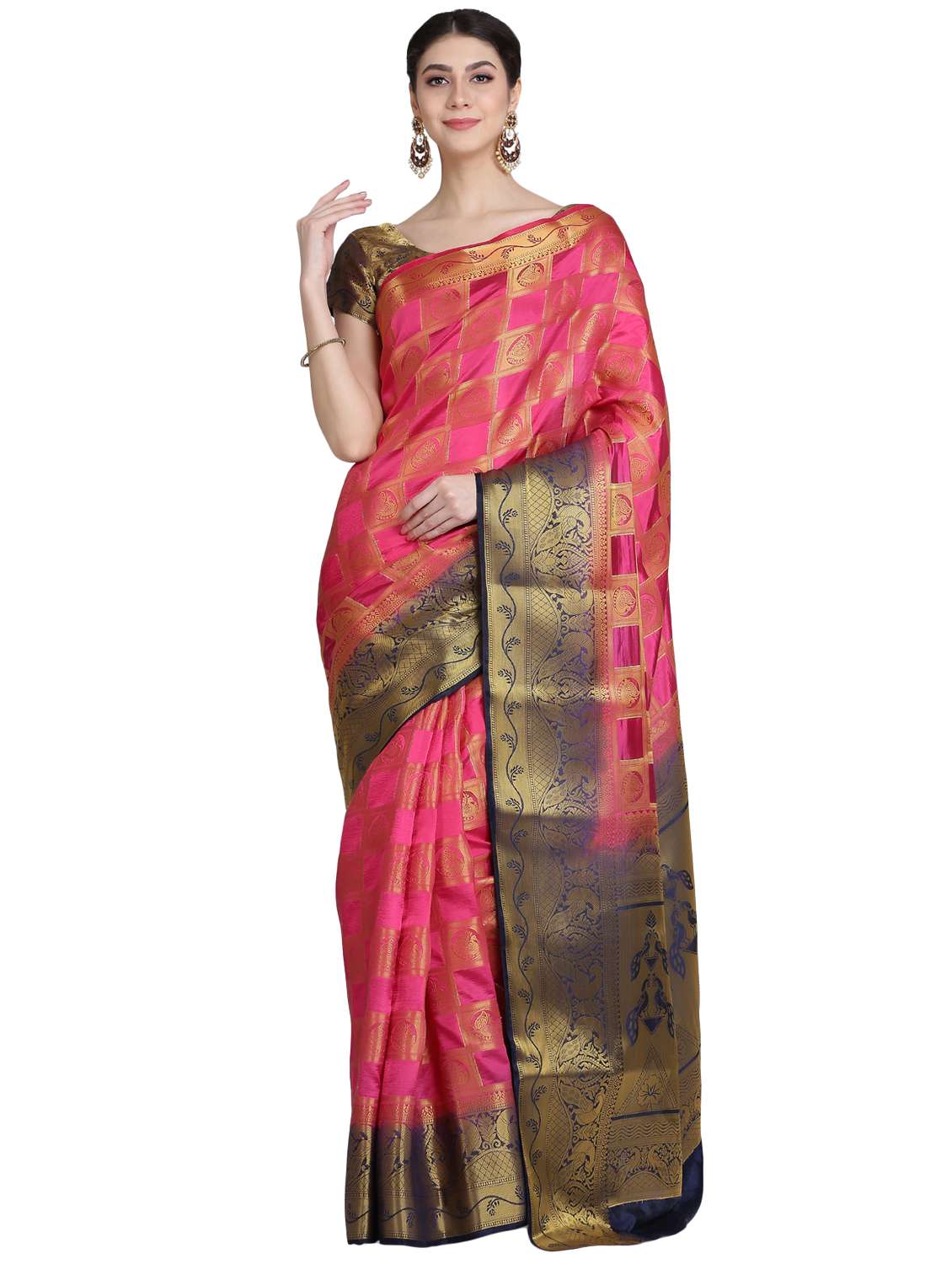 women's banarasi saree with blouse