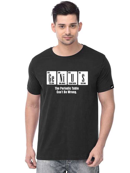 black chest print t-shirt  - 17563514 -  Standard Image - 0