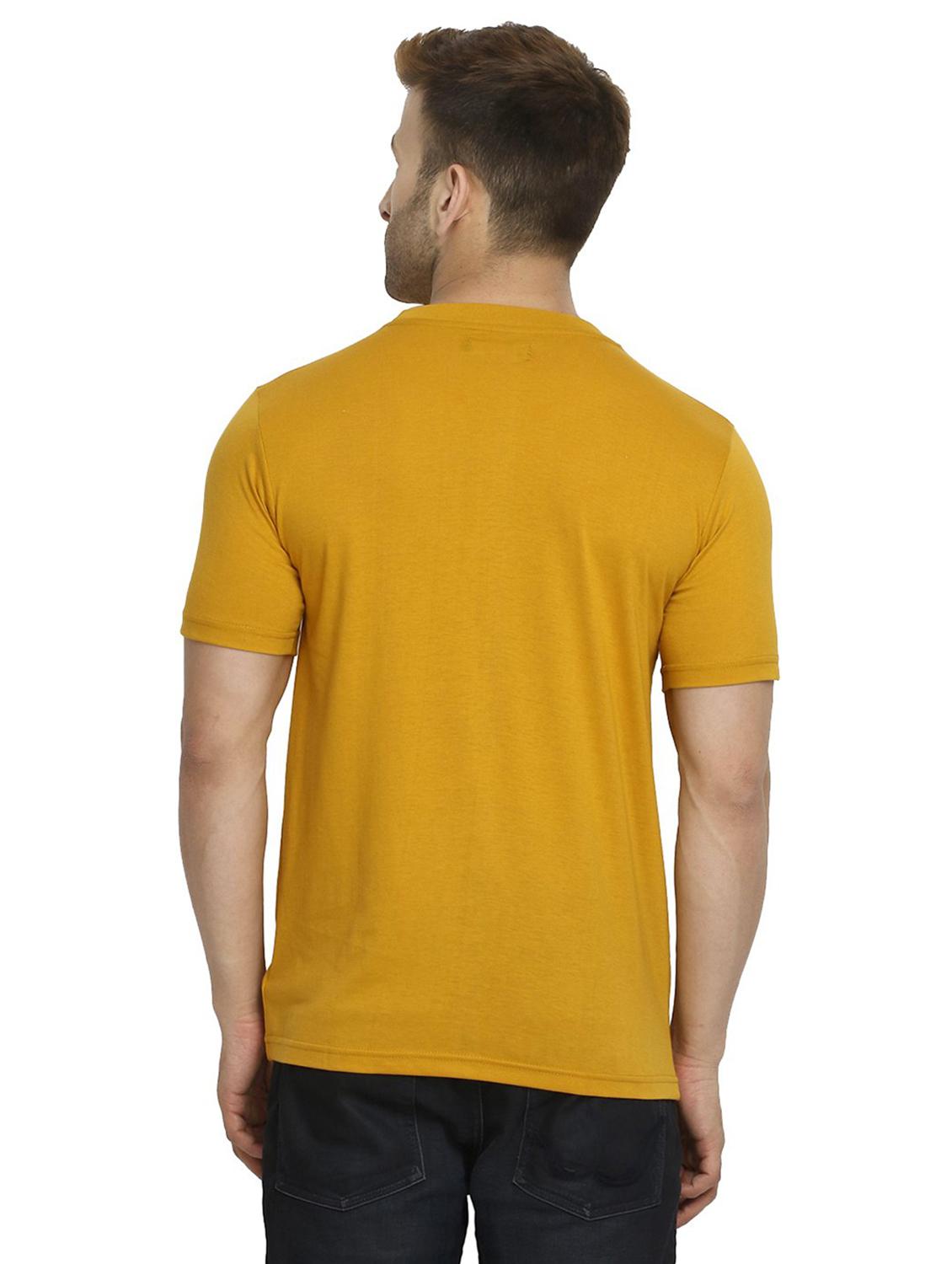 yellow chest print t-shirt - 17563516 - Standard Image - 2