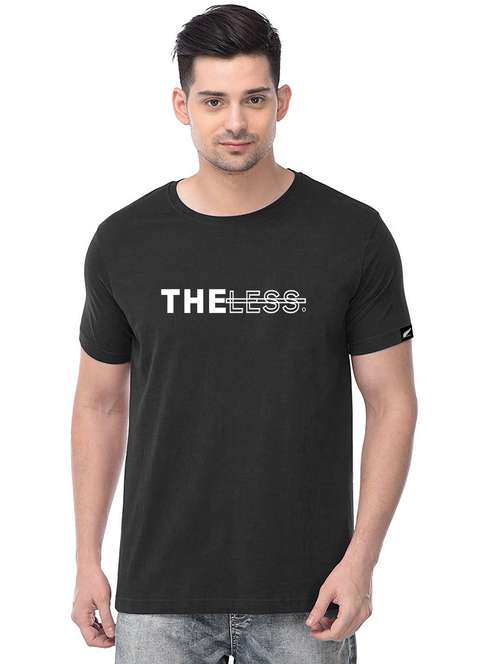 black chest print t-shirt - 17563526 - Standard Image - 0