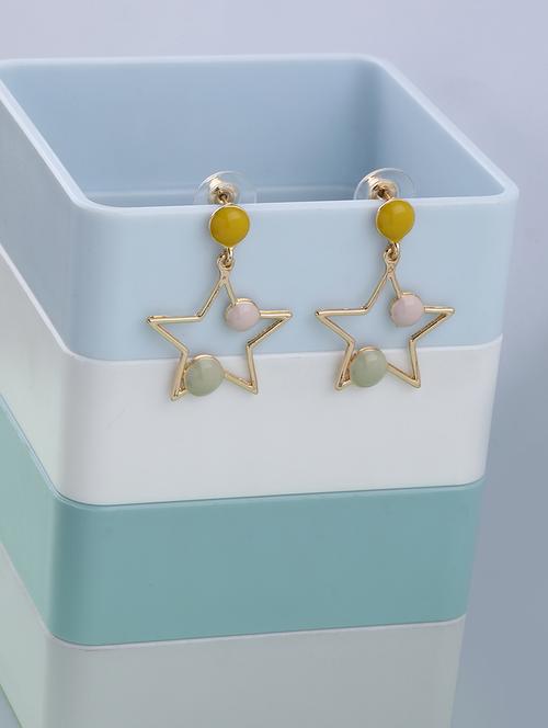 multi colored metal drop earring - 17563868 -  Standard Image - 0