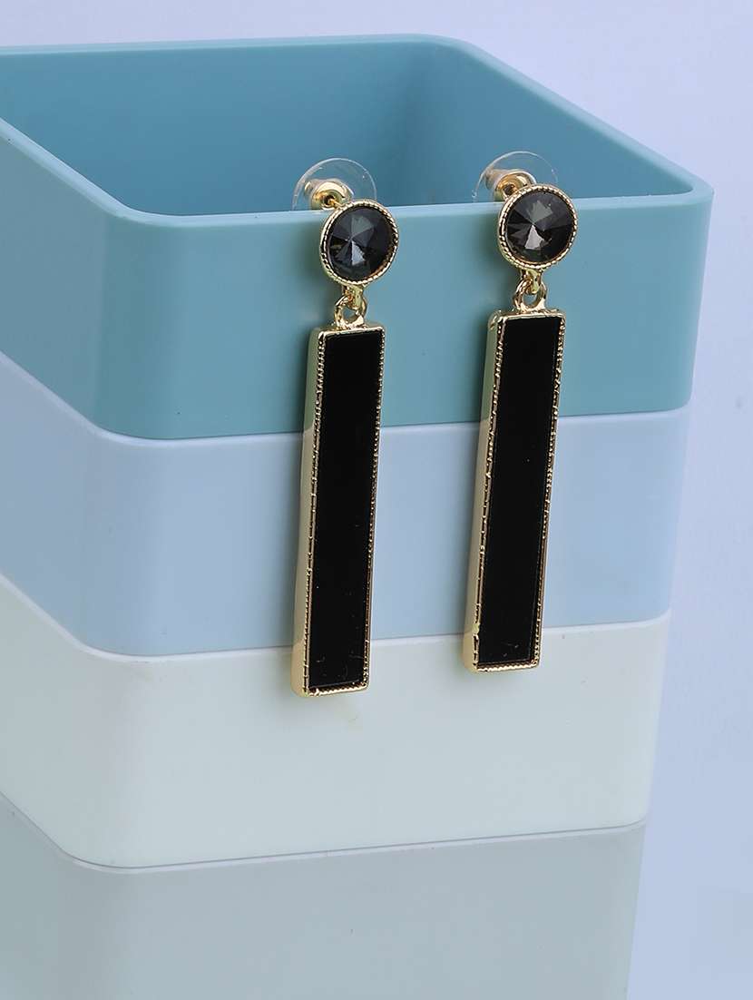 Black Metal Drop Earring