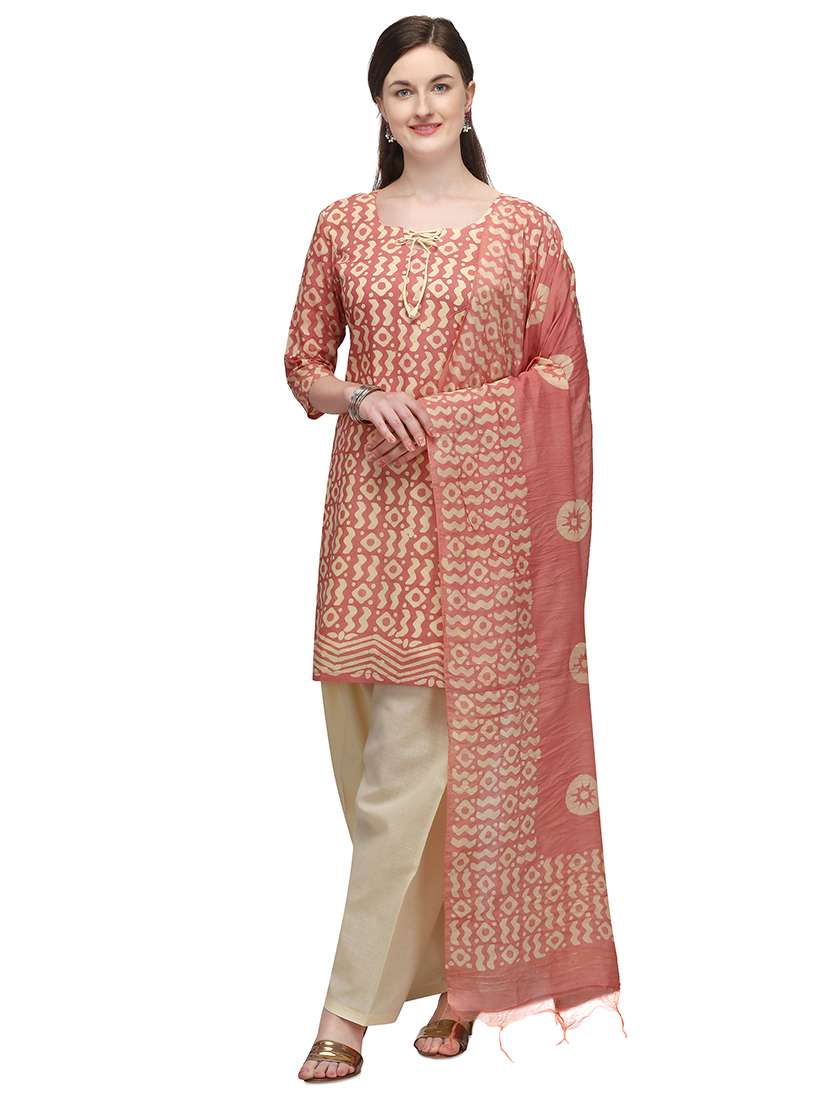 batik printed unstitched suit