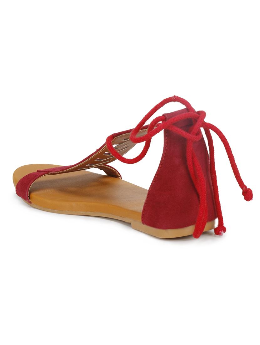 red back strap sandal - 17565457 - Standard Image - 2