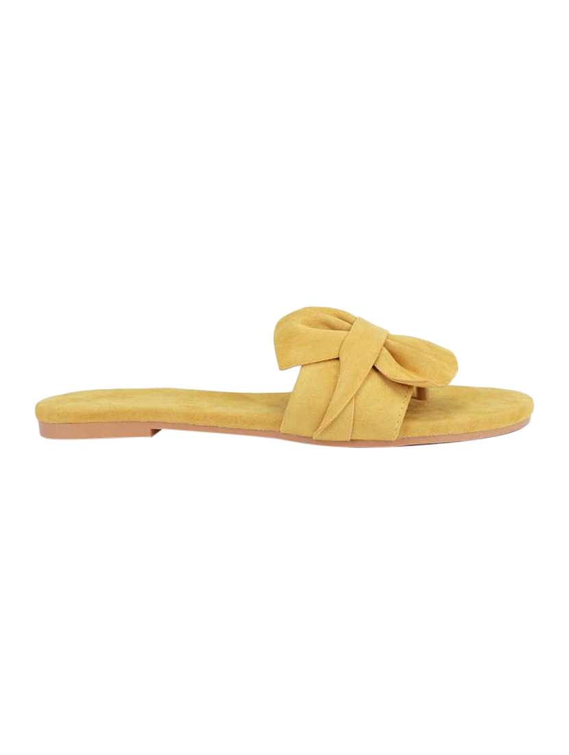 yellow suede slip on sandals - 17565470 -  Standard Image - 2
