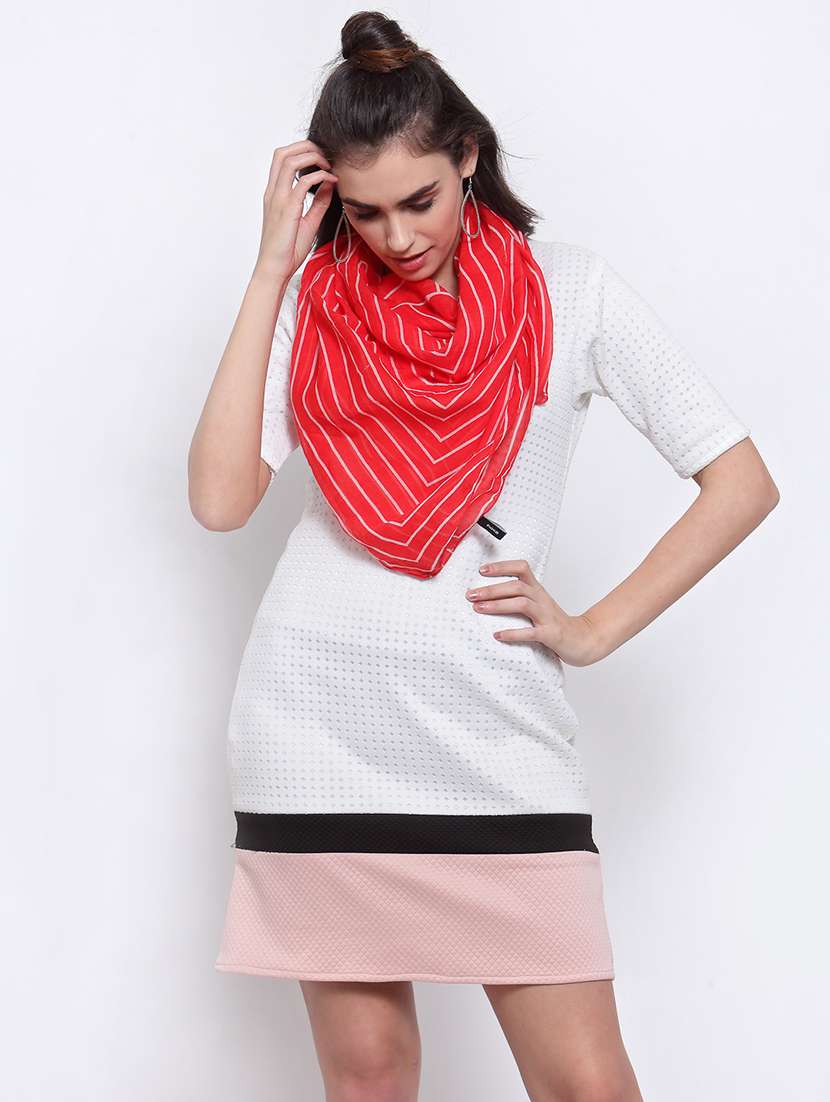 red cotton scarf