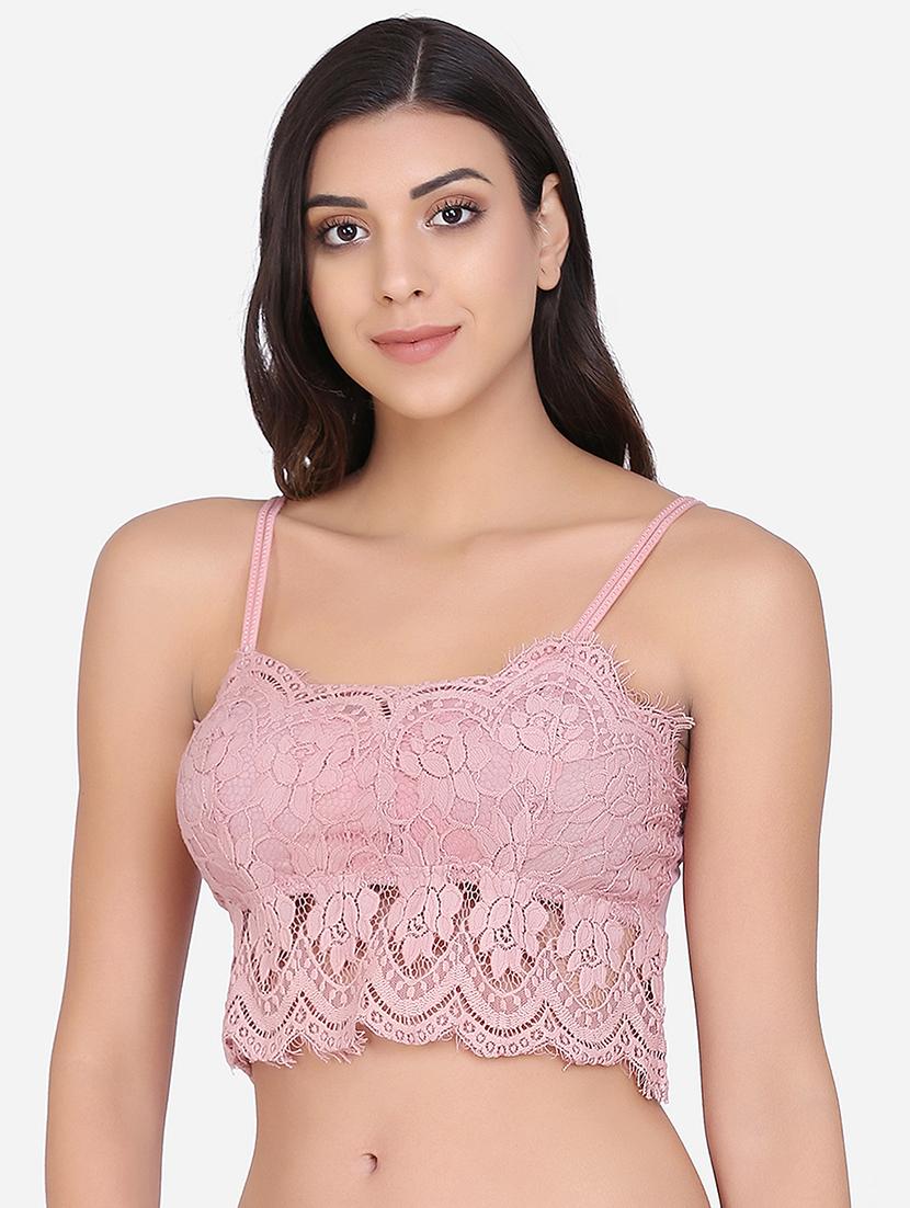 pink lace lette bra