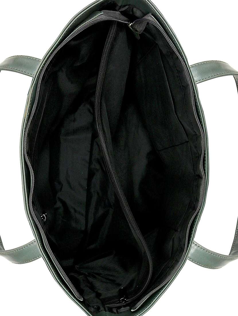 green leatherette (pu) handbag - 17567275 -  Standard Image - 2
