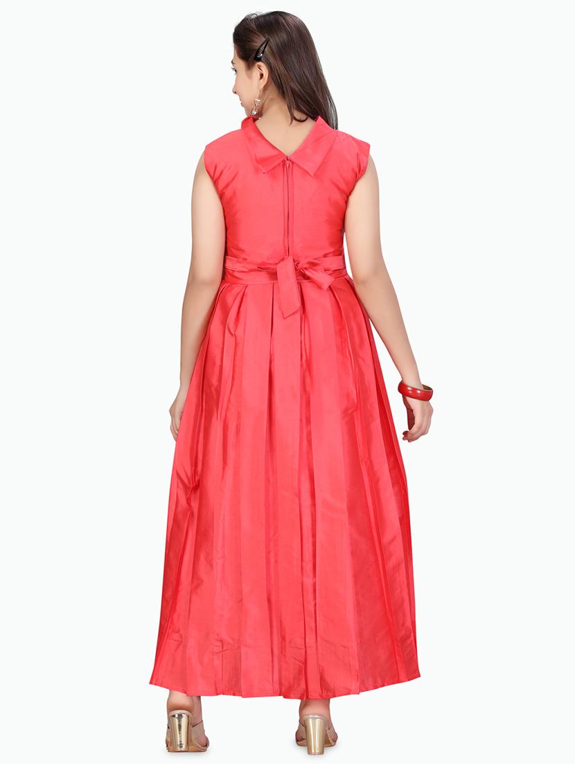 red silk blend party gown - 17568436 - Standard Image - 2