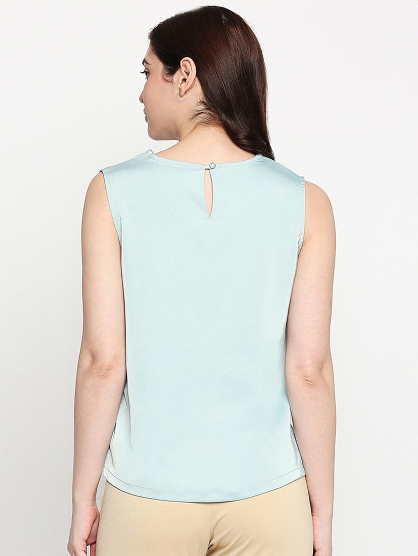 overlap neck solid top - 17570769 - Standard Image - 2