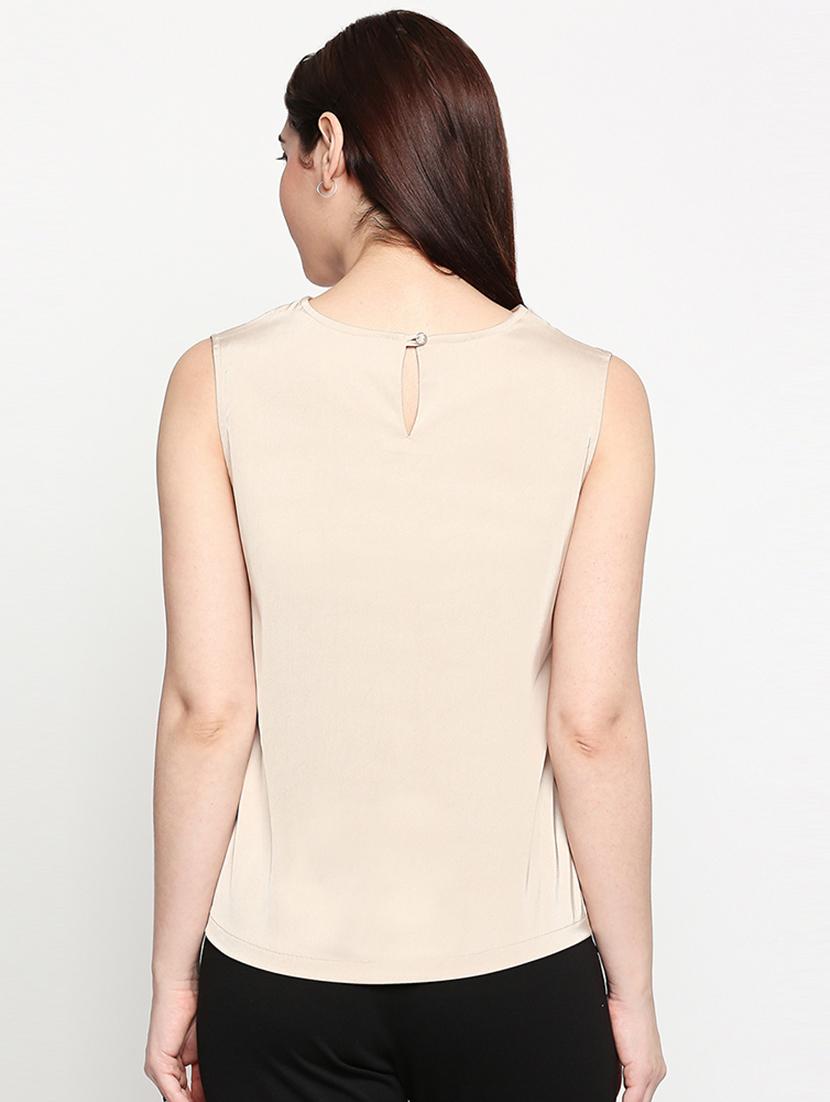overlap neck solid top - 17570770 - Standard Image - 2