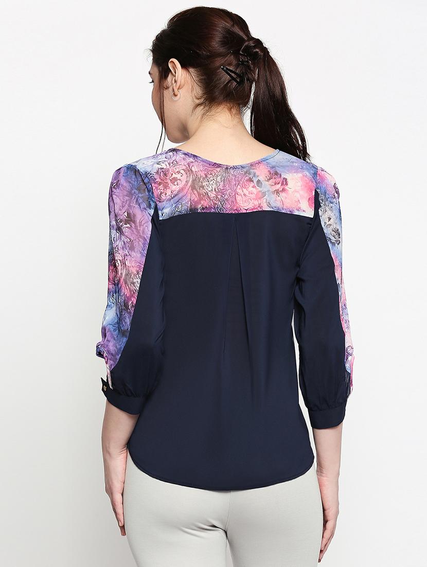 floral print cut & sew top - 17570777 - Standard Image - 2
