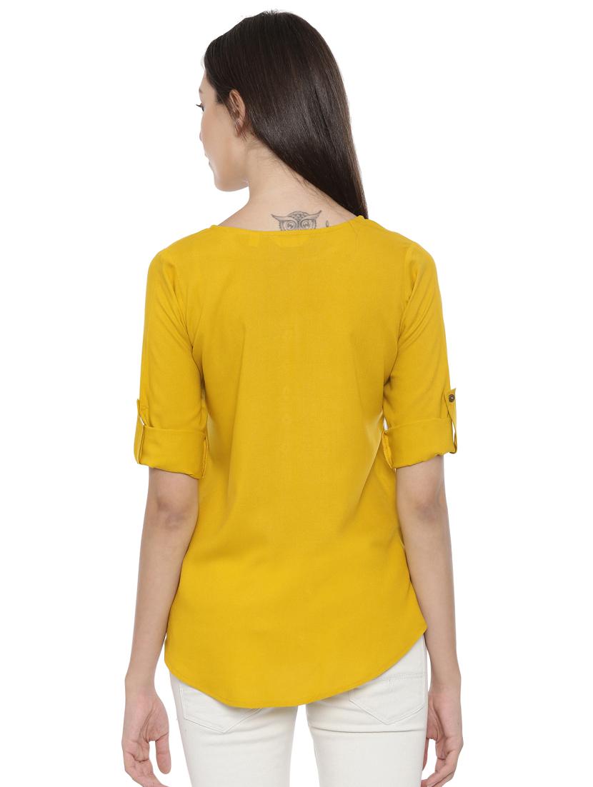 women's straight notch neck top - 17571433 - Standard Image - 2