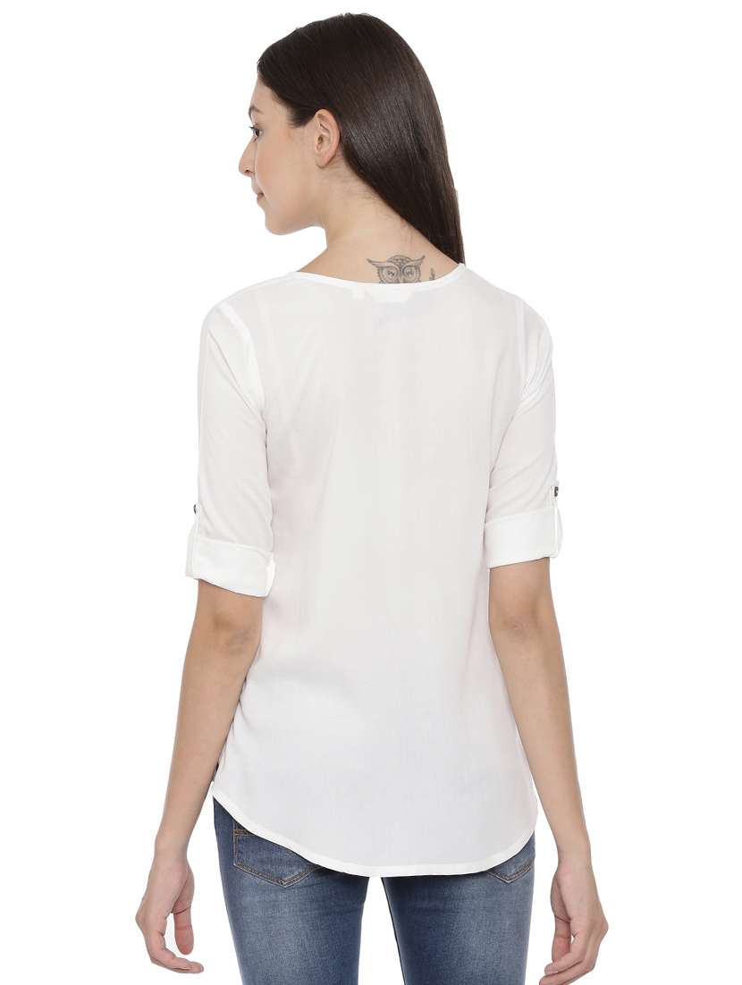 women's straight notch neck top - 17571435 -  Standard Image - 2