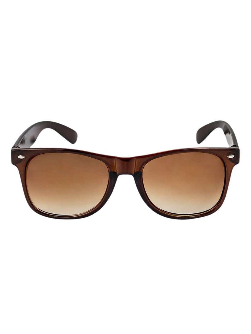 lorenz matte finish rubber sunglasses for men & women (lens-brown||frame-brown | sn-13