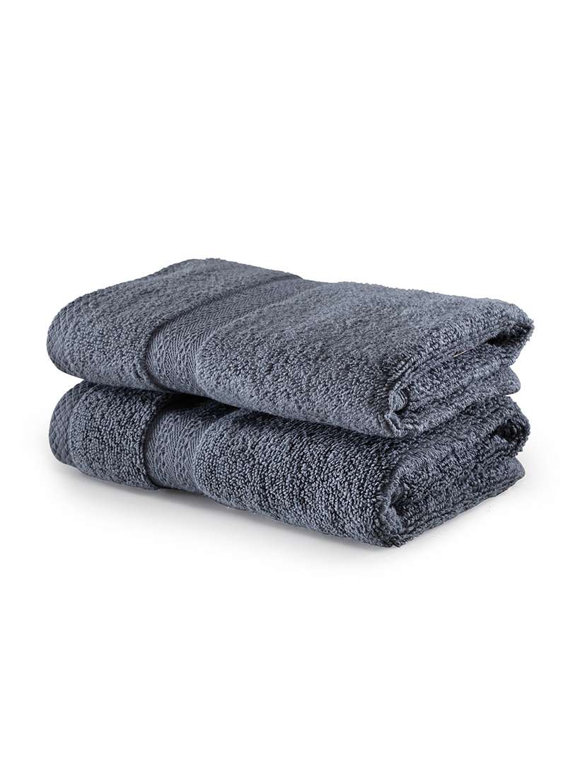 bianca zero-twist 100% cotton ultra-fluffy towels -2pc hand towel (paradiso) solid-grey