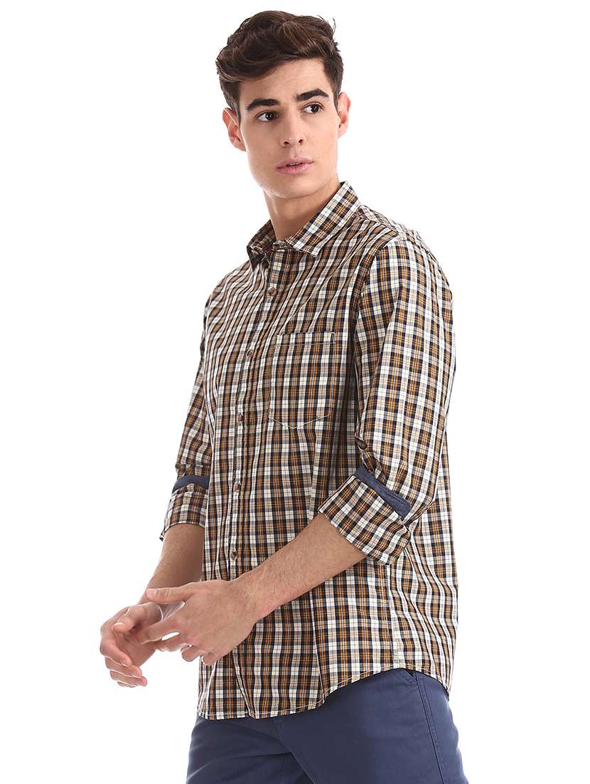 mens checks casual shirt