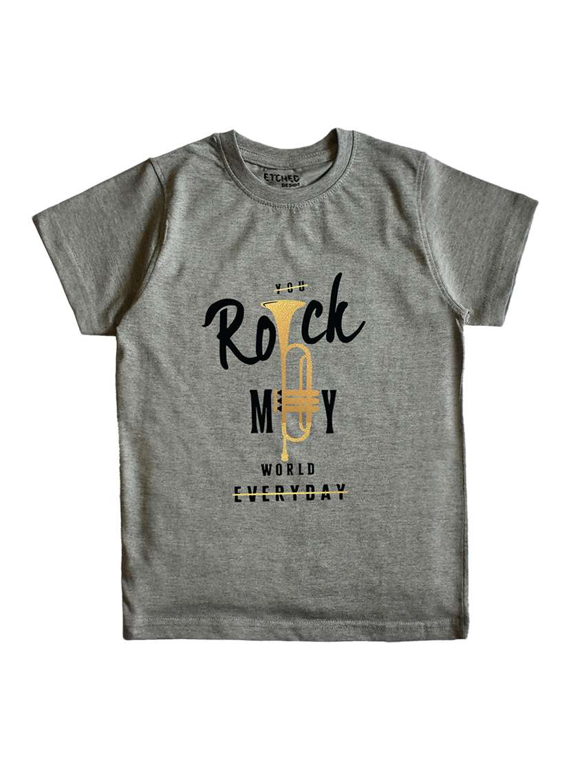 grey printed t-shirt 