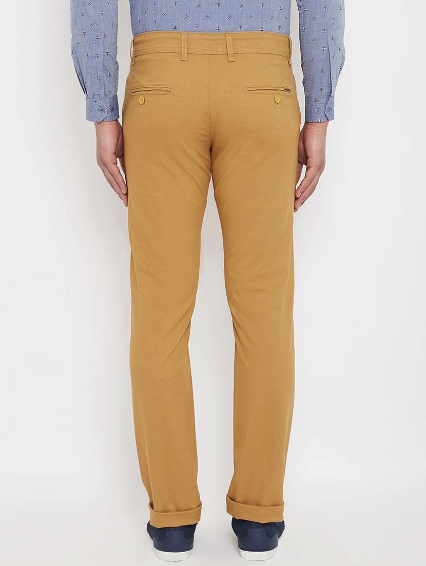 khaki textured chinos - 17578552 - Standard Image - 2