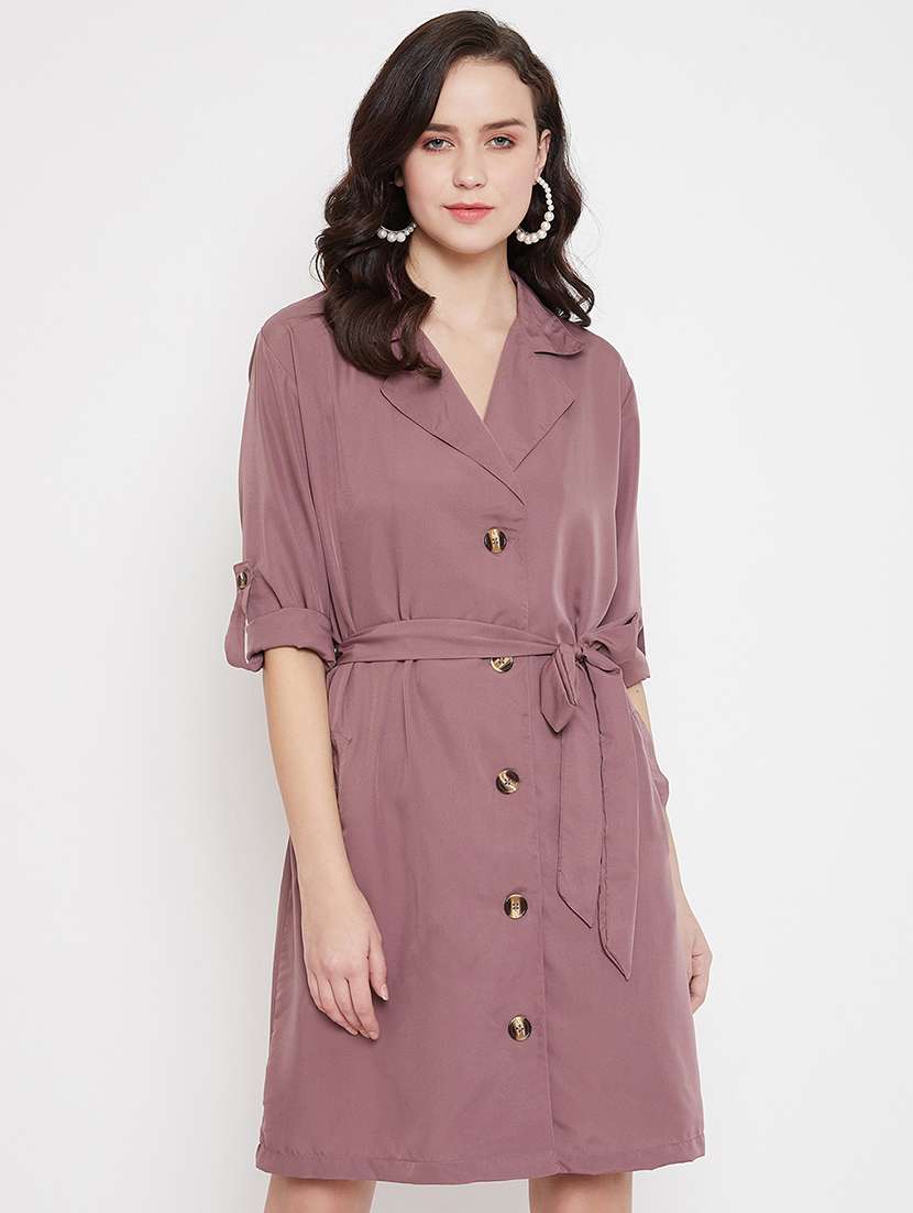 tie front shirt dress