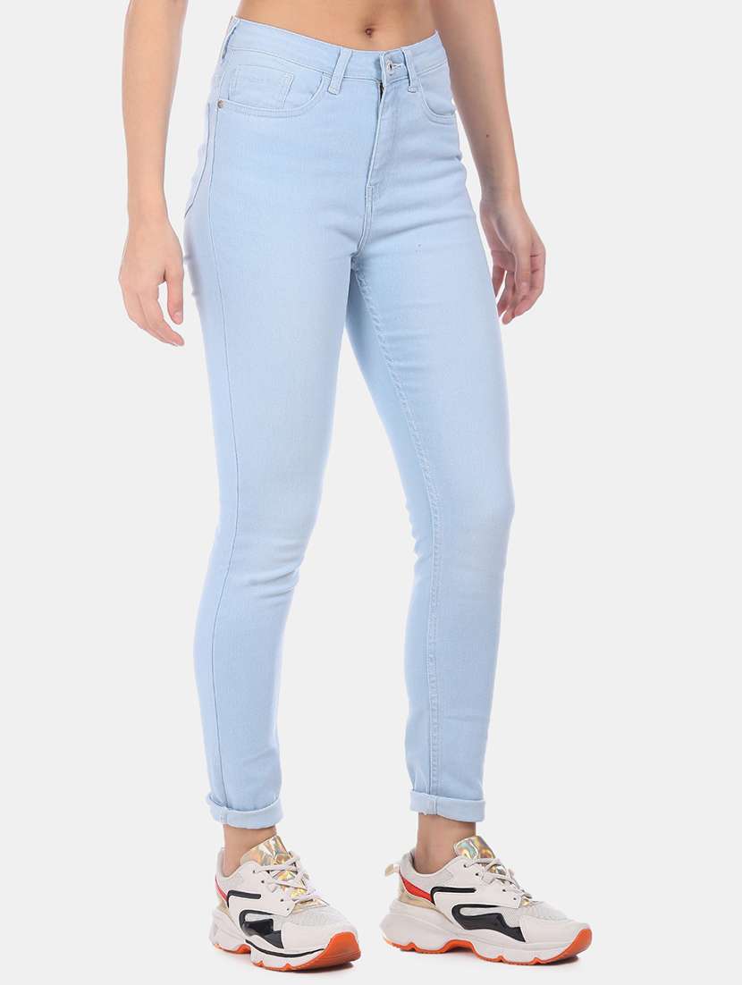 high rise skinny fit jeans 