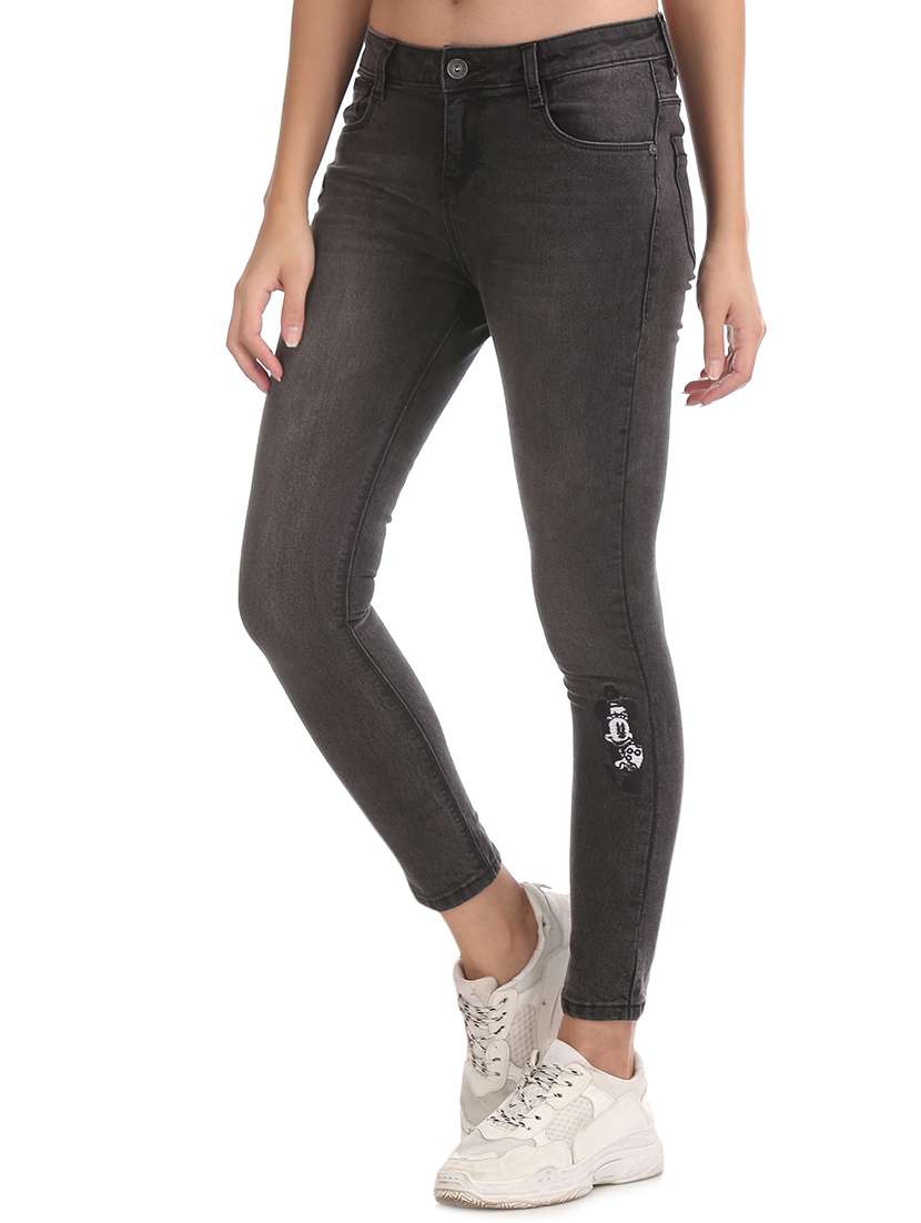women's printed slim fit jeans