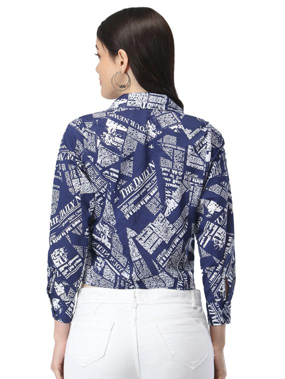 tie front graphic top - 17582177 - Standard Image - 2